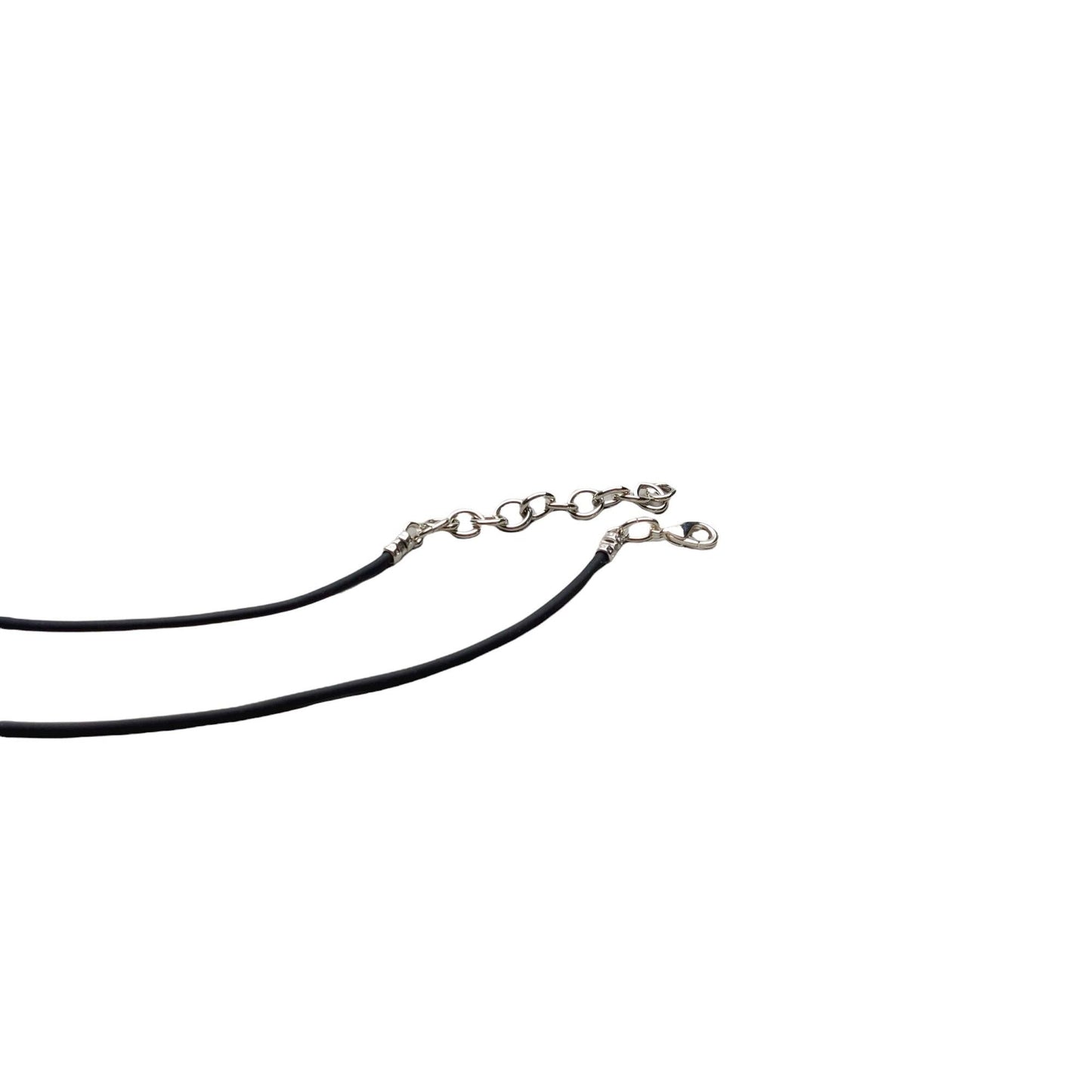 Detail of silver filled lobster clasp and extension chain