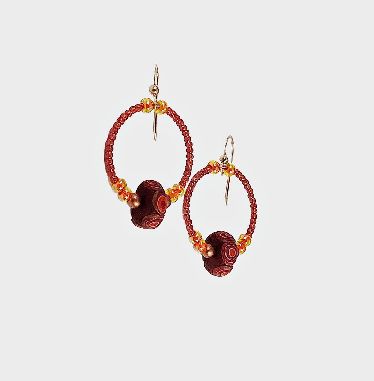Beaded Hoop Earrings